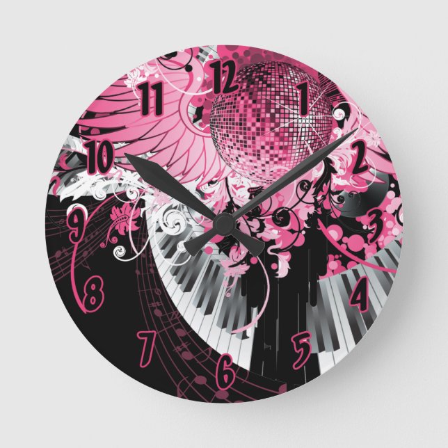 Personalised Name Clock Ocean Dance Music Disco (Front)