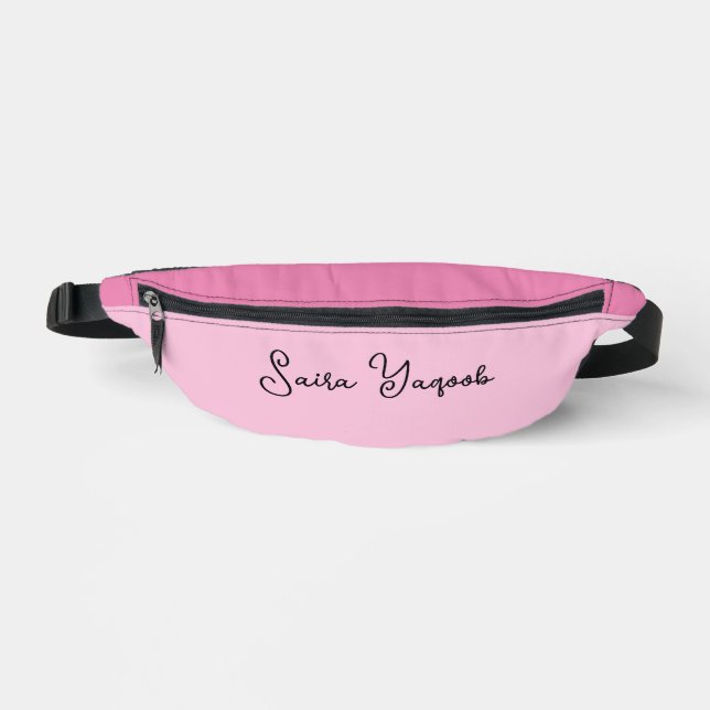  personalised Name colourful pink purple Bum Bags (Front)