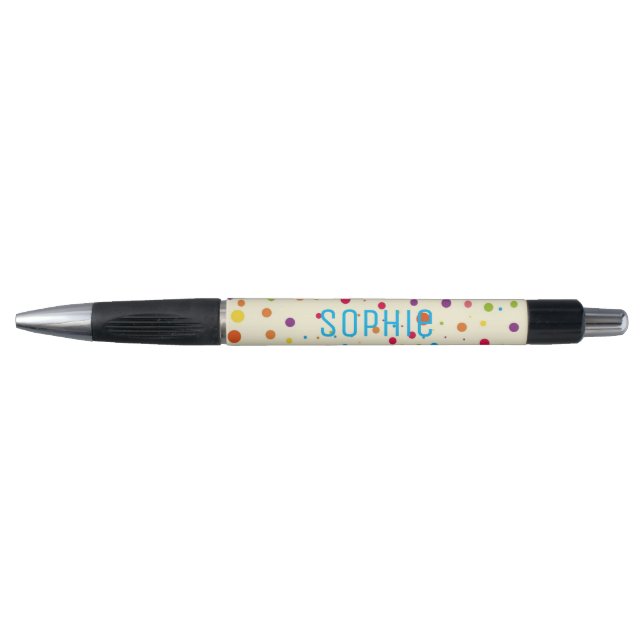 Personalised name colourful spots dotty design (Front)
