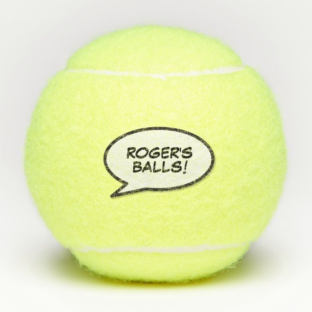 Personalised Name Comic Book Pop Art Message Tennis Balls (Front)