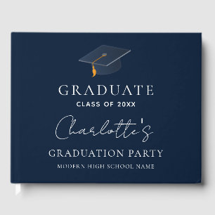 Personalised Name Commencement Graduation Party Guest Book