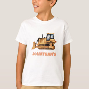 Personalised Name Construction Vehicle Bulldozer T-Shirt