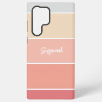 Personalised Name Coral Stripe Colour Palette Chip