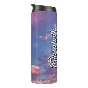 Personalised Name Cotton Candy Sky Thermal Tumbler