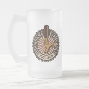 Personalised NAME Craft Beer Taphouse Brewery Bar  Frosted Glass Beer Mug