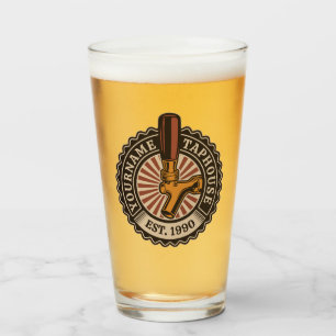 Personalised NAME Craft Beer Taphouse Brewery Bar Glass