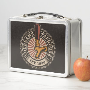 Personalised NAME Craft Beer Taphouse Brewery Bar  Metal Lunch Box