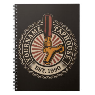 Personalised NAME Craft Beer Taphouse Brewery Bar  Notebook
