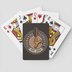 Personalised NAME Craft Beer Taphouse Brewery Bar  Playing Cards