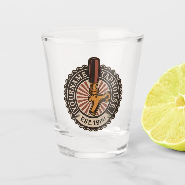 Personalised NAME Craft Beer Taphouse Brewery Bar  Shot Glass (Front)