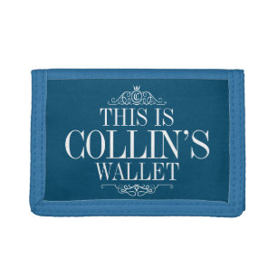 Personalised Name   Create Your Own  Trifold Wallet