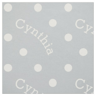 Personalised Name Custard Light Grey Fabric
