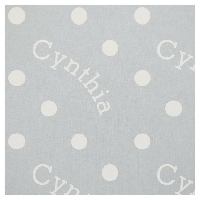 Personalised Name Custard Light Grey Fabric (Swatch)
