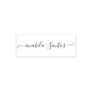 Personalised Name Custom Chic Script Simple Modern Self-inking Stamp