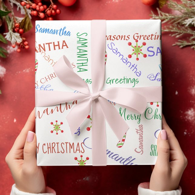 Personalised Name Custom Christmas Wrapping Paper (Creator Uploaded)