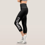 Personalised Name Custom Made Capri Leggings<br><div class="desc">Personalised Name Custom Made Capri Leggings Black. Personalise this custom DIY design with your own name or text. Click customise further to choose your own colours.</div>