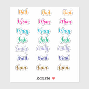 Personalised Name Custom Stickers
