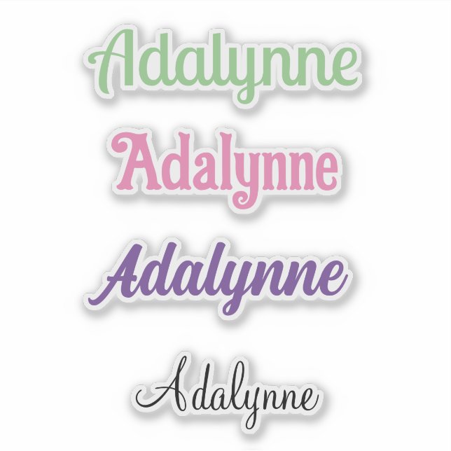 Personalised Name Custom Times Four Fonts Colours (Front)