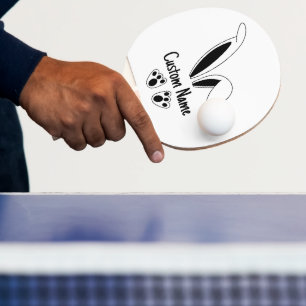 Personalised Name Cute Bunny Easter Ping Pong Paddle