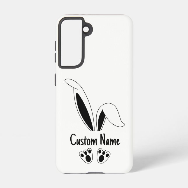 Personalised Name Cute Bunny Easter Samsung Galaxy S21 Case (Back)