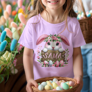 Personalised Name Cute Easter Bunny Kids T-Shirt