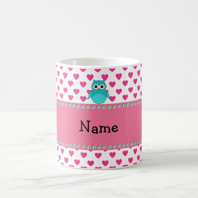Personalised name cute owl coffee mug (Center)