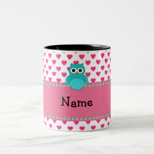 Personalised name cute owl Two-Tone coffee mug