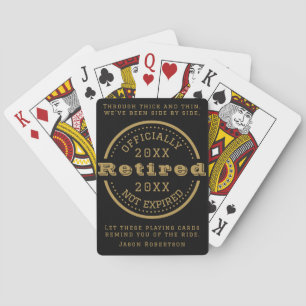 Personalised Name Date Retirement Favour for Guest Playing Cards