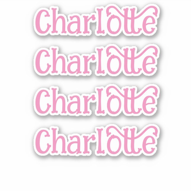 Personalised Name Decal Custom Times Four Sticker (Front)
