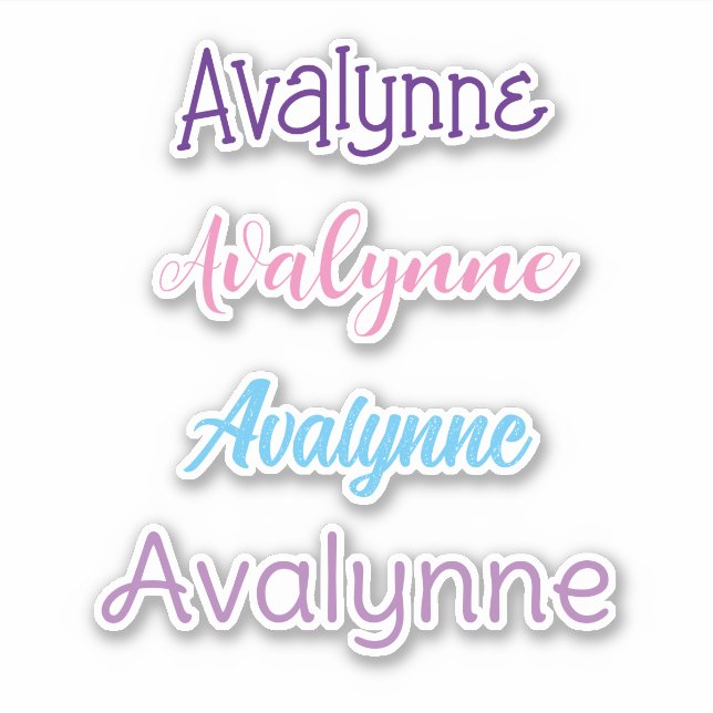 Personalised Name Decal Custom Times Four Sticker (Front)