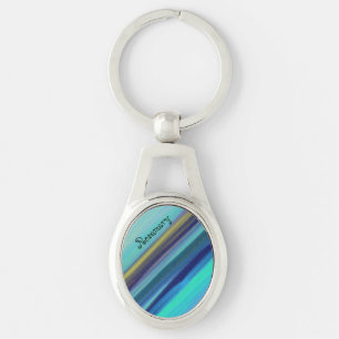 Personalised Name Deep Sea Ocean Shades Key Ring