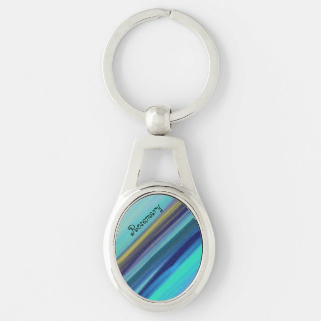 Personalised Name Deep Sea Ocean Shades  Key Ring (Front)