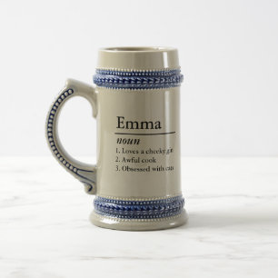 Personalised Name Definition Beer Stein