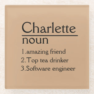 Personalised Name definition Coaster