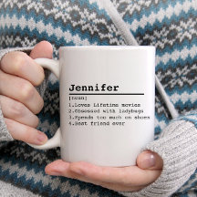 Personalised Name Definition Coffee Mug