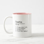 Personalised Name Definition Gift Ideas Custom Two-Tone Coffee Mug<br><div class="desc">Personalised Name Definition Gift Ideas Custom</div>