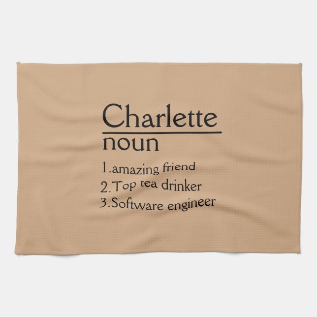 Personalised Name definition Kitchen Towels (Horizontal)
