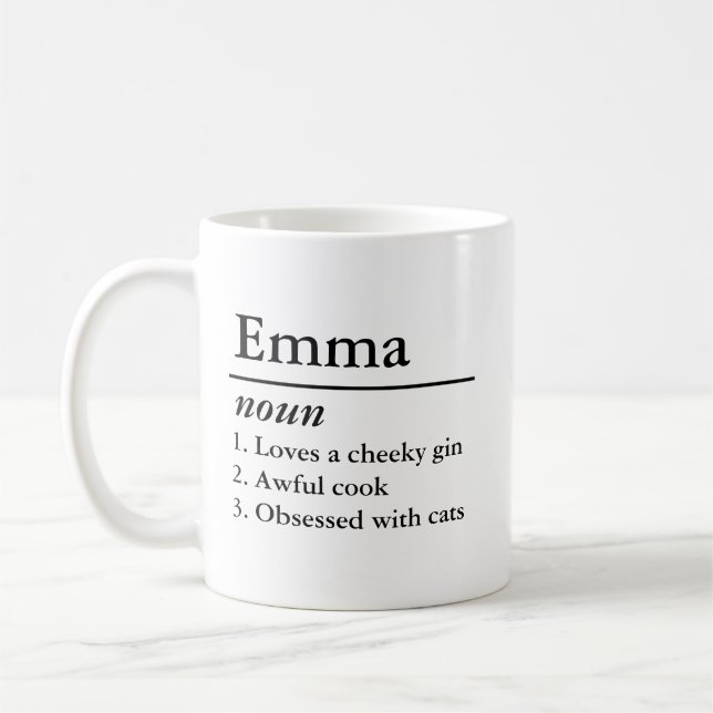 Personalised Name Definition Mug (Left)