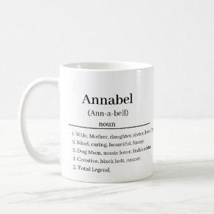 Personalised name definition mug