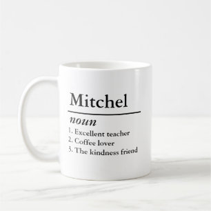 Personalised Name Definition Noun Custom Text Coffee Mug