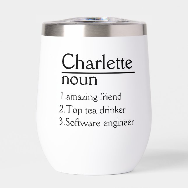 Personalised Name Definition tumbler (Front)