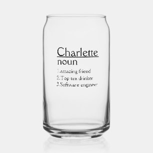 Personalised Name Definition  tumbler Can Glass