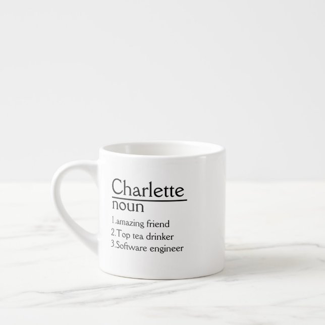 Personalised Name Definition white Mug  (Left)