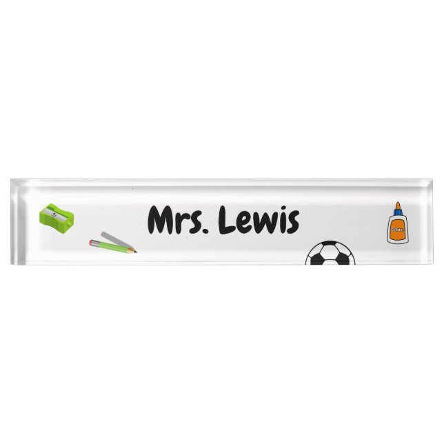 Personalised Name Desk Plate for Teacher | Custom  (Front)
