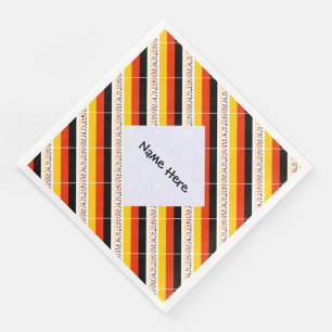 Personalised Name Deutschland Flag Tiled Napkin
