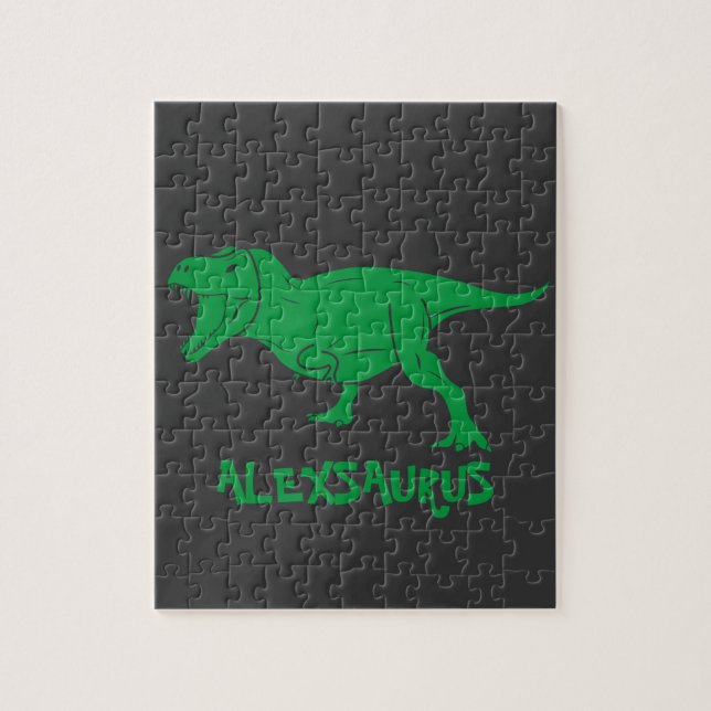 Personalised Name Dinosaur  jigsaw puzzle (Vertical)