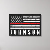 Personalised Name Distressed Firefighter Flag