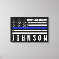 Personalised Name Distressed Police Flag
