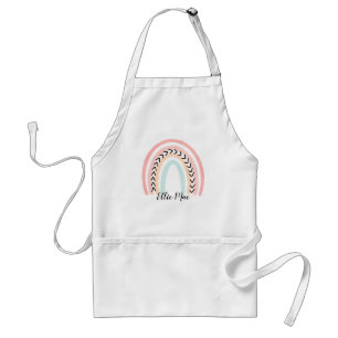 Personalised Name Doodle Rainbow Pastel Colours Standard Apron
