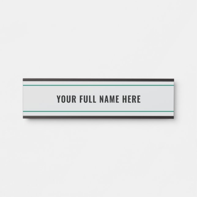 Personalised Name Door Sign Example Choose Colours (Front)